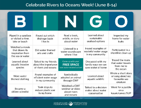 Rivers to Oceans Bingo