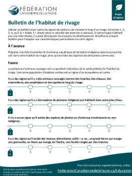 Bulletin de l’habitat de rivage