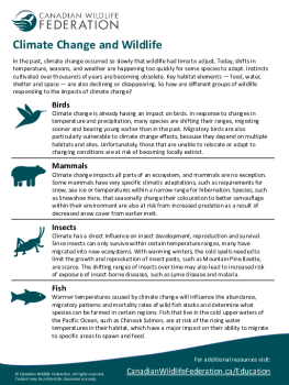 Climate Change and Wildlife