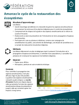 Amorcez le cycle de la restauration des écosystèmes