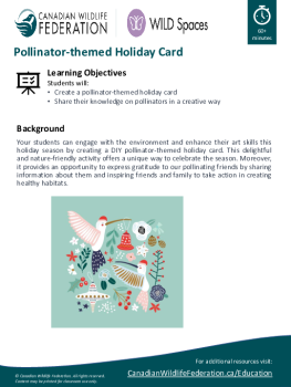 Pollinator-themed Holiday Card